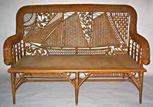 American antique wicker, antique wicker, Victorian, Bar Harbor, Art Deco, Stick Wicker